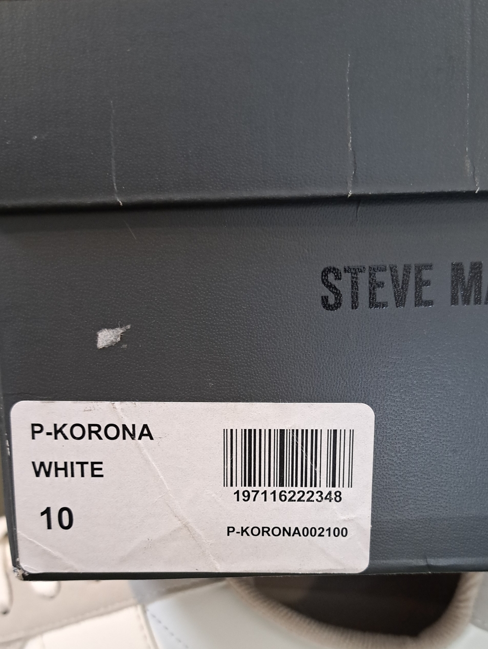 Steve Madden Korona T-Toe Sneaker - Color: White/Gray - Size: Men 10 - Picture 10 of 10